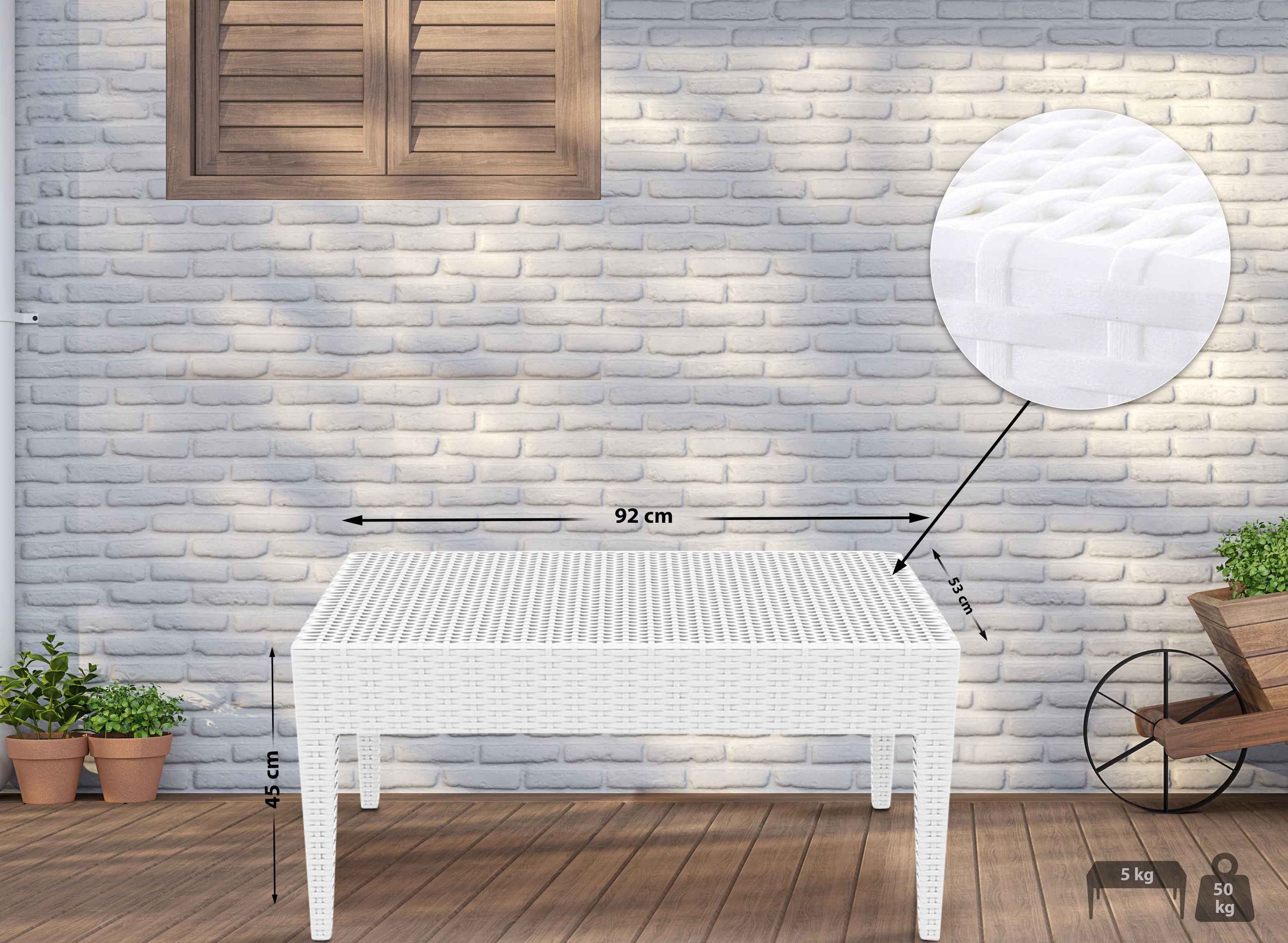 CLP Gartentisch Miami, aus Kunststoff und günstig online kaufen