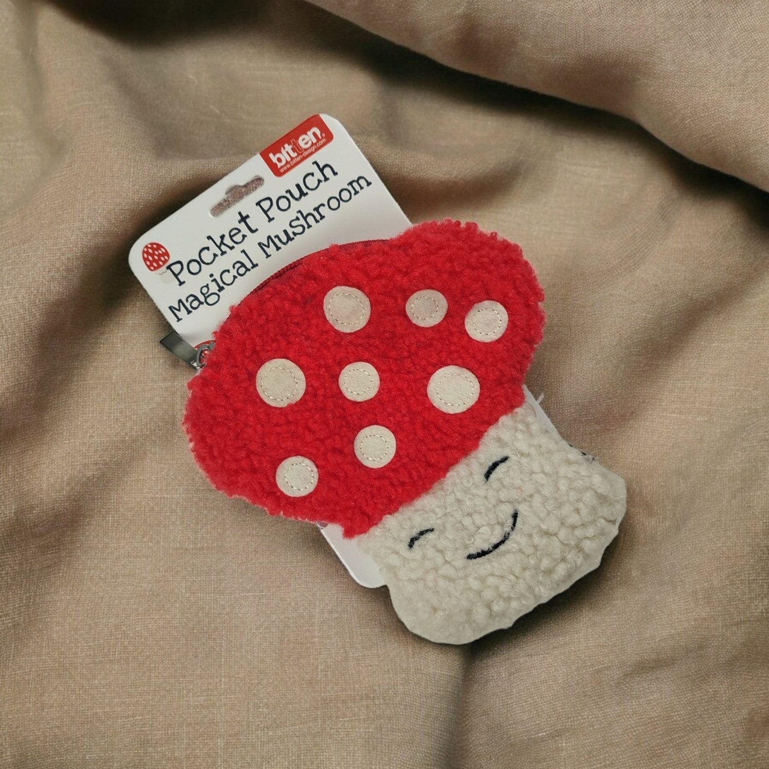 bitten Geldbörse Pilz Geldbeutel Fliegenpilz Mini Tasche