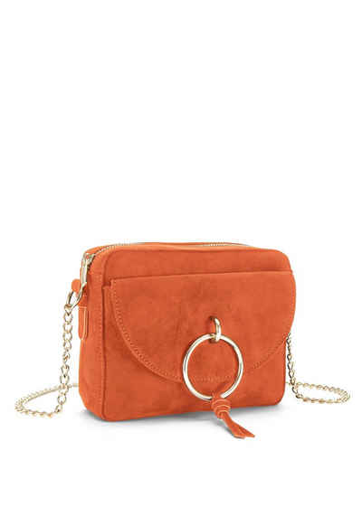 LASCANA Umhängetasche Minibag, Handtasche mit Kettenhenkel und Ring-Applikation VEGAN