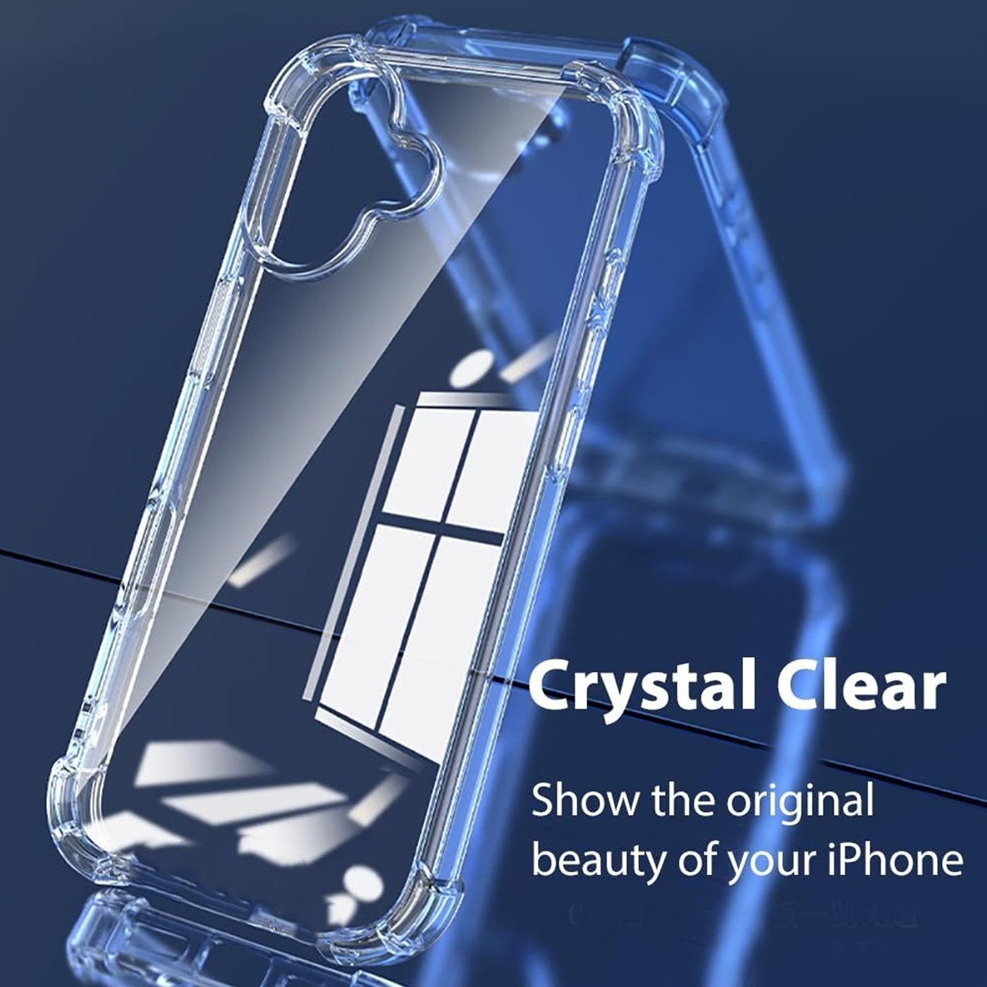 CoolGadget Handyhülle Anti Shock Rugged Case für Apple iPhone 17 6,3 Zoll, Slim Cover Kantenschutz Schutzhülle für iPhone 17 Hülle Transparent