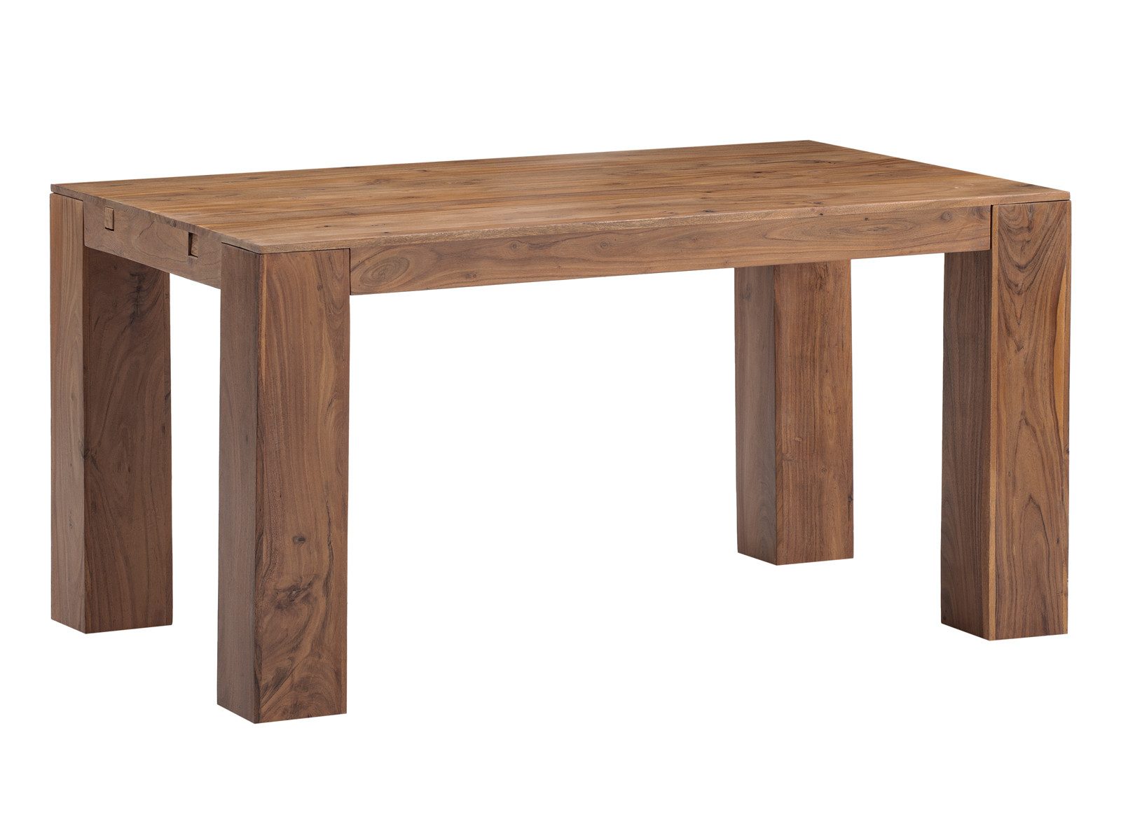 massivum Esstisch Osbon 146x90 mit Ansteckplatten Akazie (1-St)