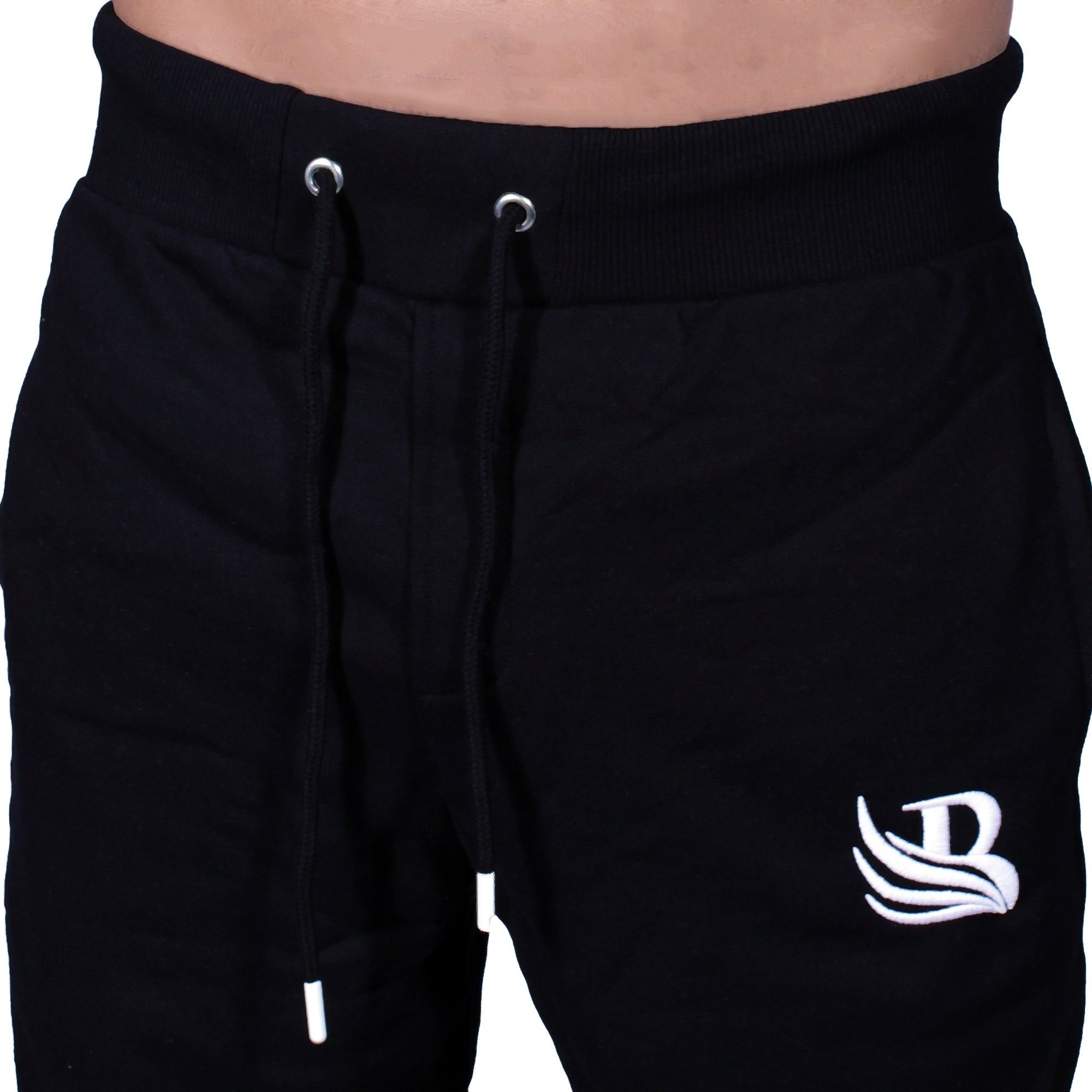 Jogginghose Herren Banco Sporthose Schwarz Banco Trainingshose Sweatpants Streetwear Jogginghose