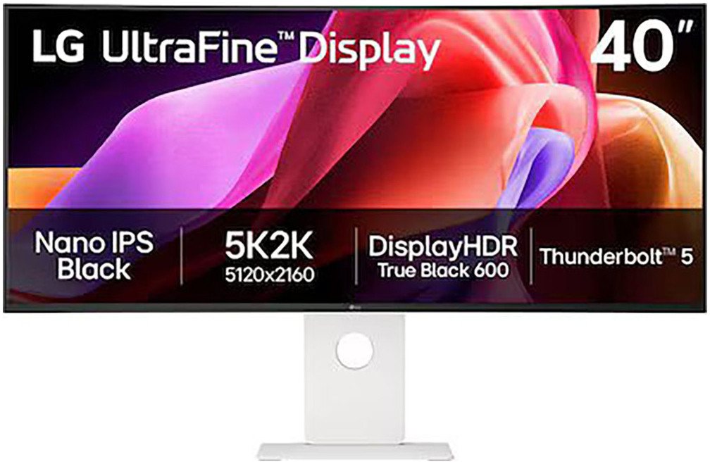 Valentinstagsgeschenk LG 40U990A Curved-Gaming-Monitor (101 cm/40 ", 5120 x 2160 px, 5K2K, 5 ms Reaktionszeit, 120 Hz, Nano IPS), schwarz|weiß