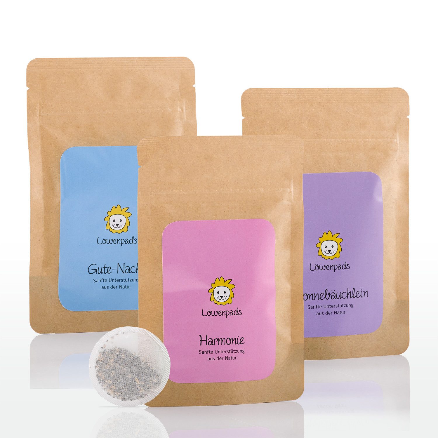 Löwenkind Babypflege-Set 3x 5er Kräuterpads Nachfüllpackungen, 3 tlg., natürliche Unterstützung