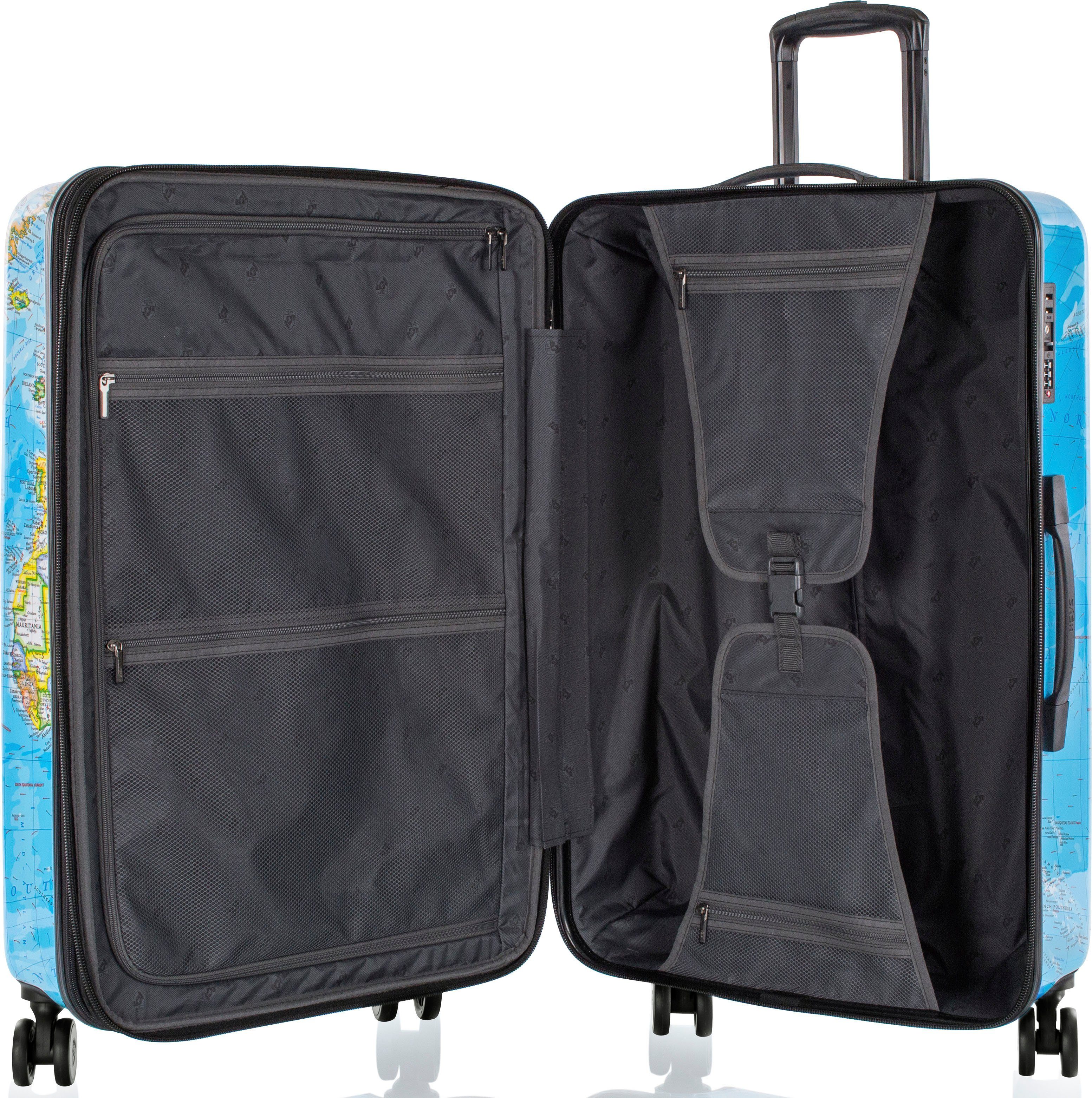 Heys Hartschalen-Trolley Journey 3G bunt, 76 cm, 4 Rollen, Heys Reisegepäck TSA Schloss Volumenerweiterung