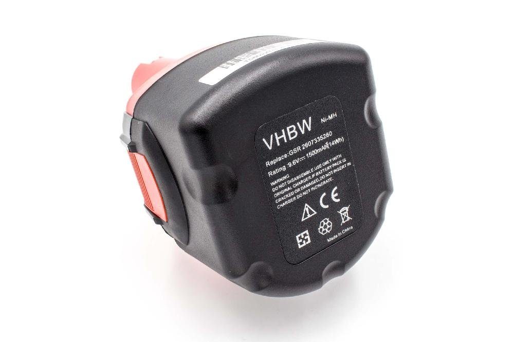 vhbw Ersatz für Bosch BAT0408, für BAT119, BAT100 mAh (9,6 1500 Akku V) NiMH