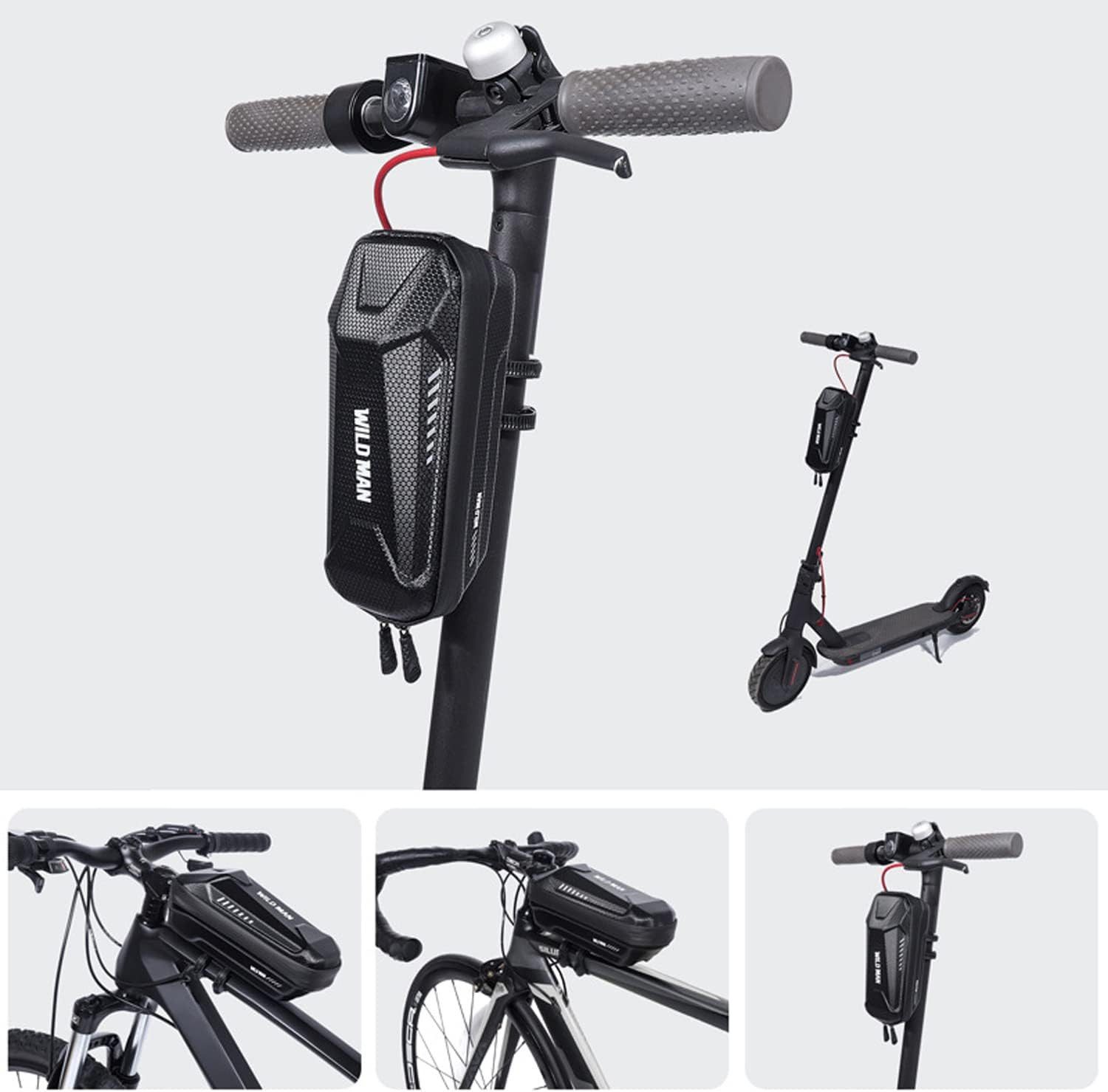 SURFOU Scootertasche für Roller, Rollertasche Front Tube Bag Groß Lenkertasche Wasserfest (E Scooter Tasche für Roller, Große Kapazität Roller Tasche, wasserdichte Front Tube Bag mit Eva Hard Sell, Lenkertasche Escooter, E Scooter Zubehör - Wasserdichte Tasche, verstellbarer gurte-geeignet für meisten Roller/elektronischen Falträder, Vordertasche für Elektroroller, 1-tlg., Hohe Kapazität, 2-Liter-Fassungsvermögen), Kompatibel mit xiaomi e scooter, Sedway Ninebot und mehreren Modellen