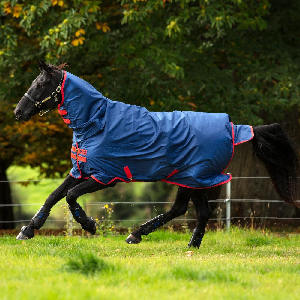 Horseware Pferde-Thermodecke Horseware Mio All-In-OneTurnout 350g - Dark Blue & Red