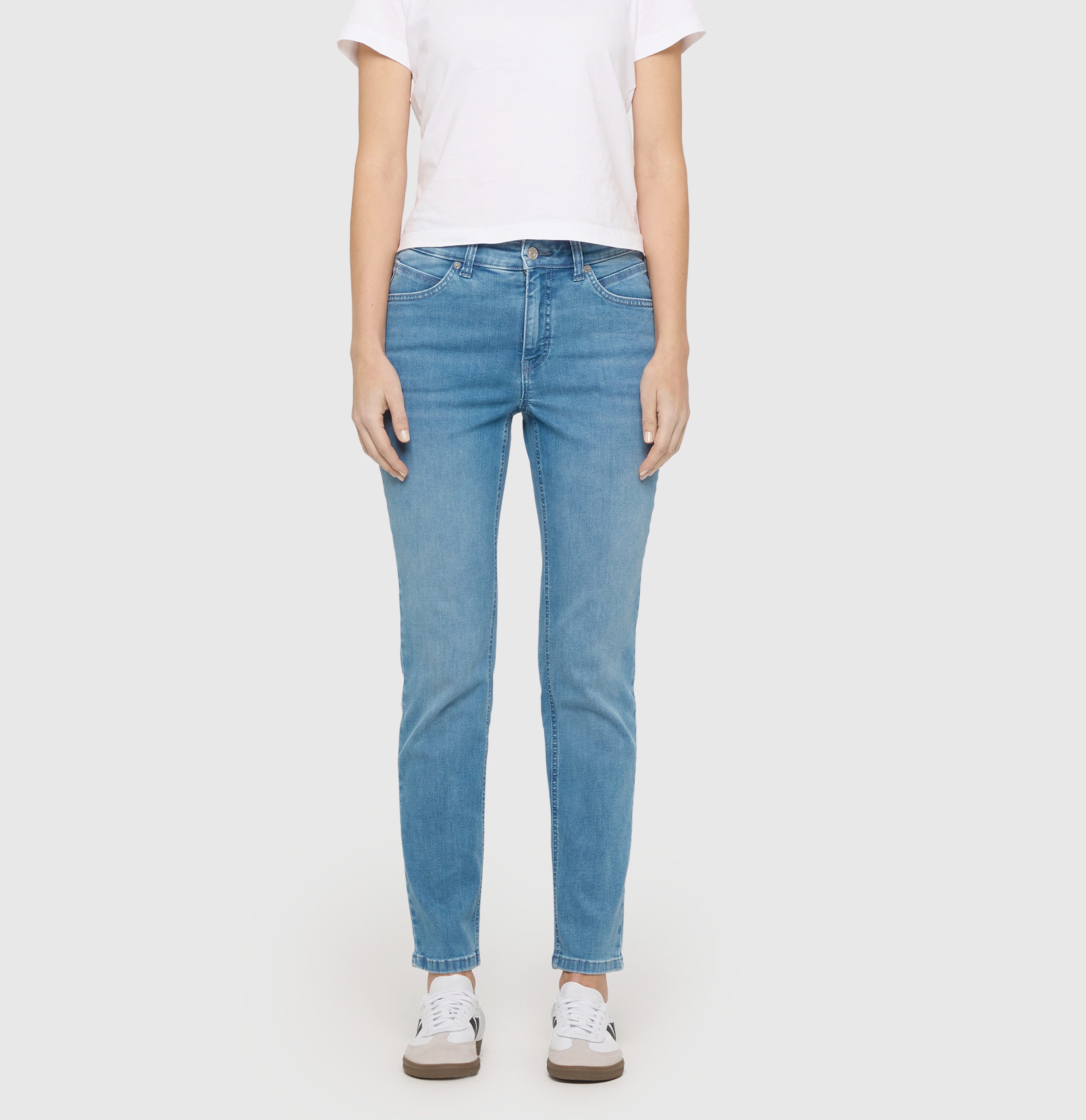 MAC Stretch-Jeans Melanie Gerade geschnitten