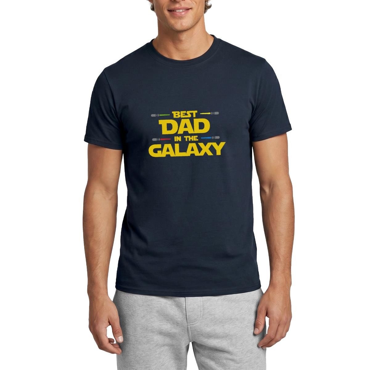 Spreadshirt T-Shirt Best Dad In The Galaxy Space Vibes Männer T-Shirt (1-tlg)