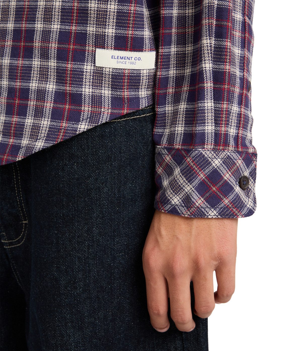 Element Langarmhemd Button Down Regular Flannel