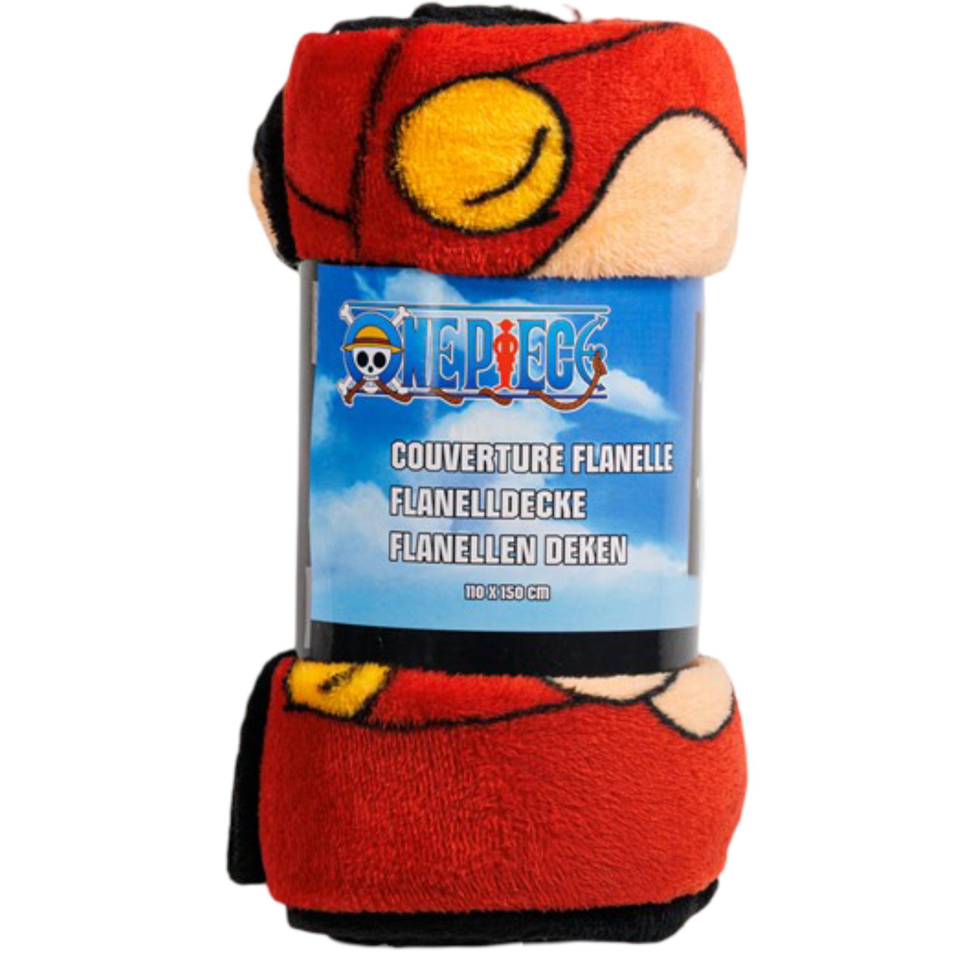Wohndecke Anime One Piece Ruffy Flanell Decke warme Kuscheldecke 110x150 cm, One Piece