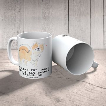Mr. & Mrs. Panda Tasse Islandhund Moment - Weiß - Geschenk, Welpe, Keramiktasse, Becher, isl, Keramik, Herzberührende Designs