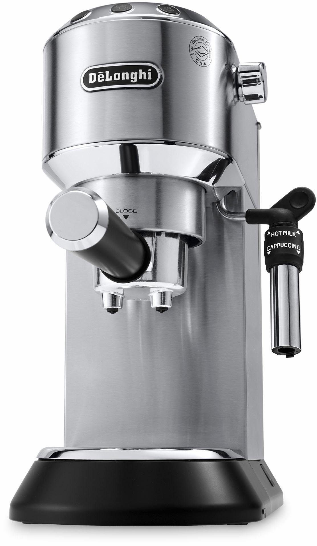De'Longhi Espressomaschine Dedica Style EC685.M - Espresso & Doppio, mit Milchschaumdüse, Nur 15 cm breit, für E.S.E Pads geeignet, 1L, inkl. Milchschaumdüse