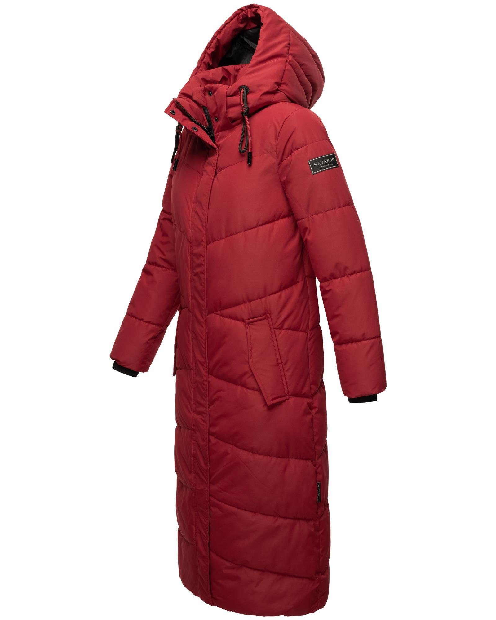 Navahoo Steppmantel Hingucker XIV Damen Wintermantel mit abnehmbaren Kunstfellkragen