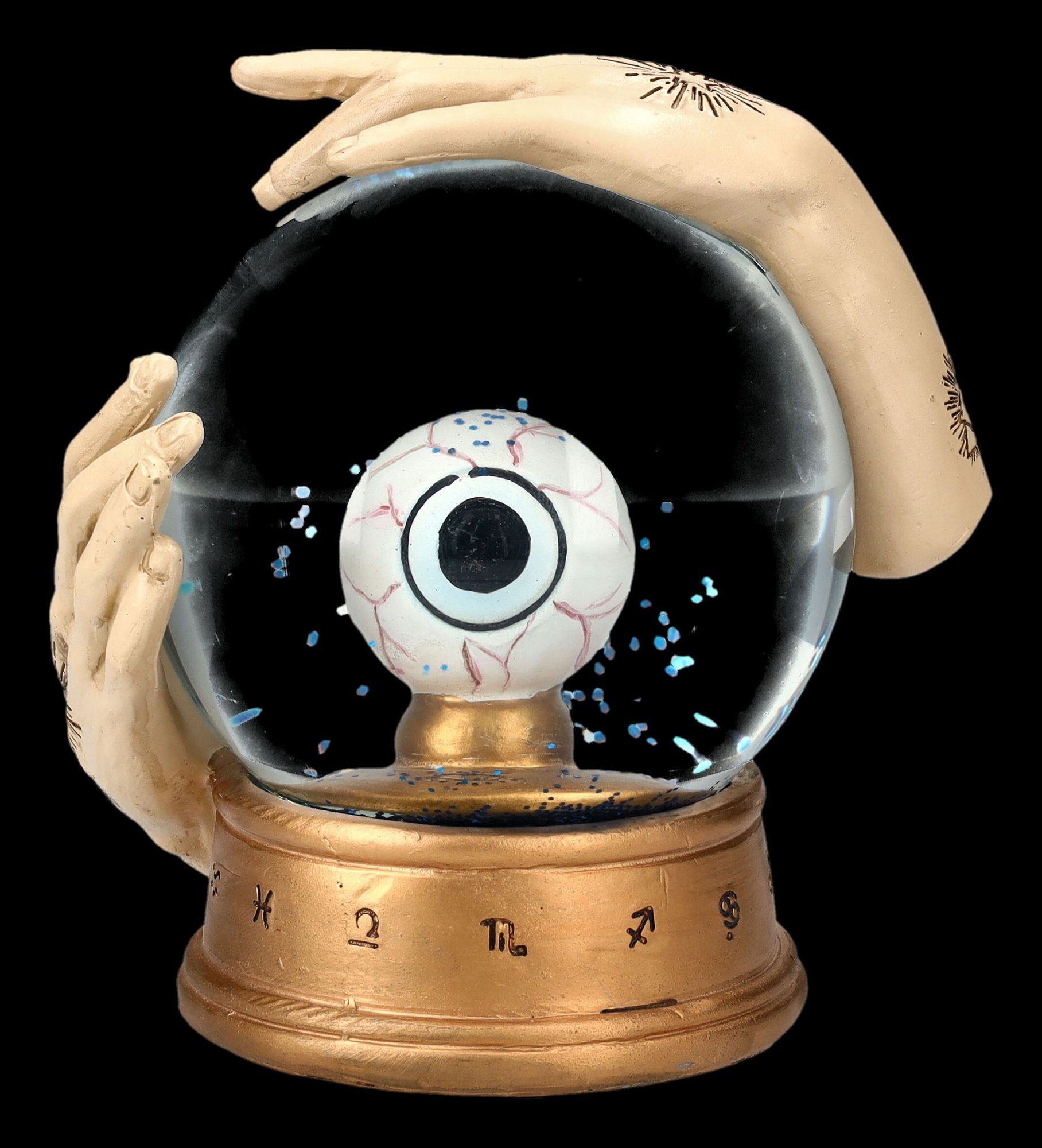 Figuren Shop GmbH Schneekugel Schneekugel Wahrsager - Allsehendes Auge Fantasy mystische Dekoration