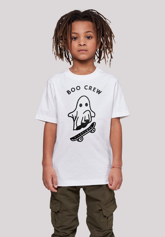 F4NT4STIC T-Shirt Boo Crew Halloween Print, Lässiges Kinder T-Shirt