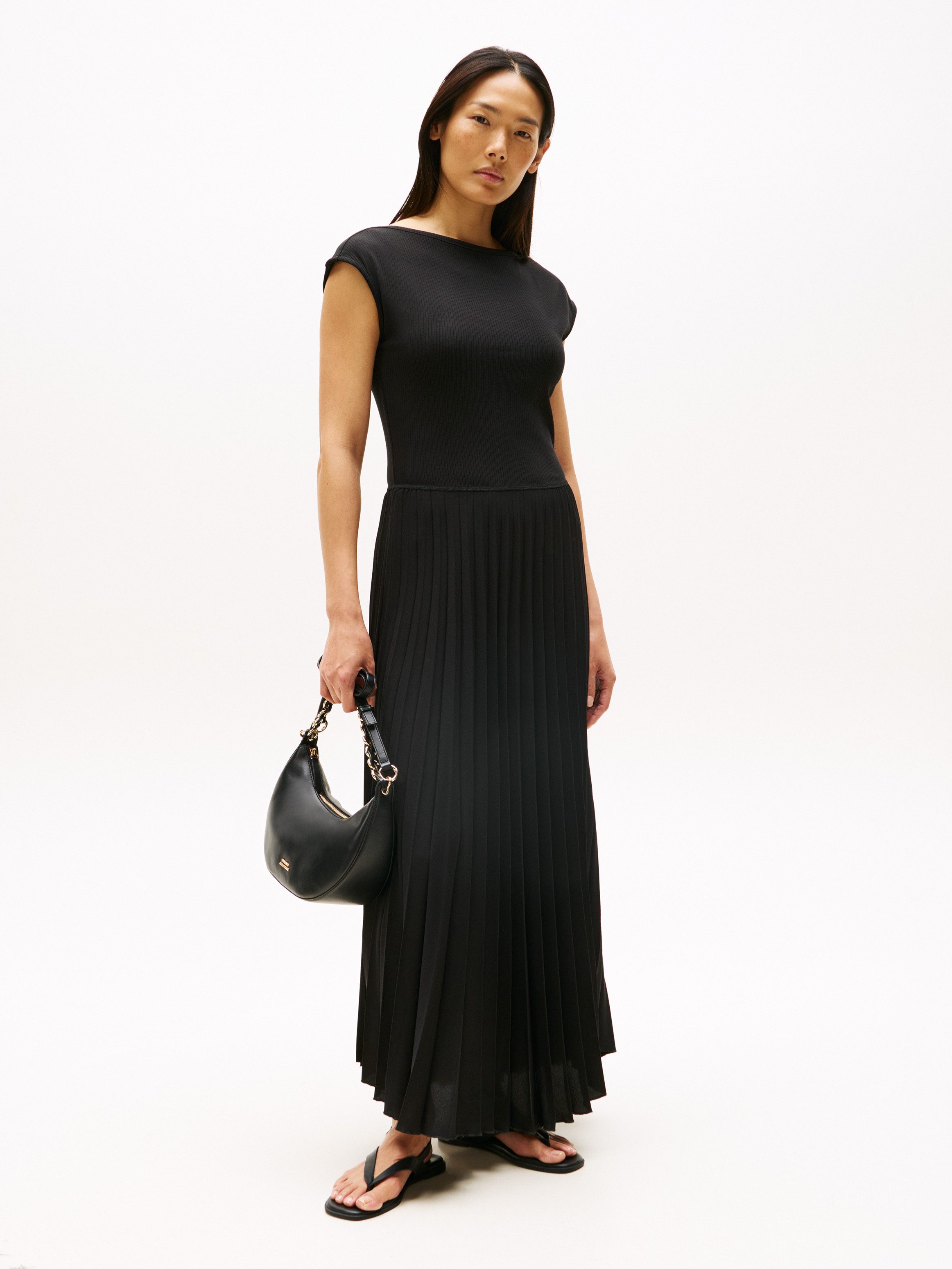 Tommy Hilfiger A-Linien-Kleid 5X2 RIB MIDI günstig online kaufen