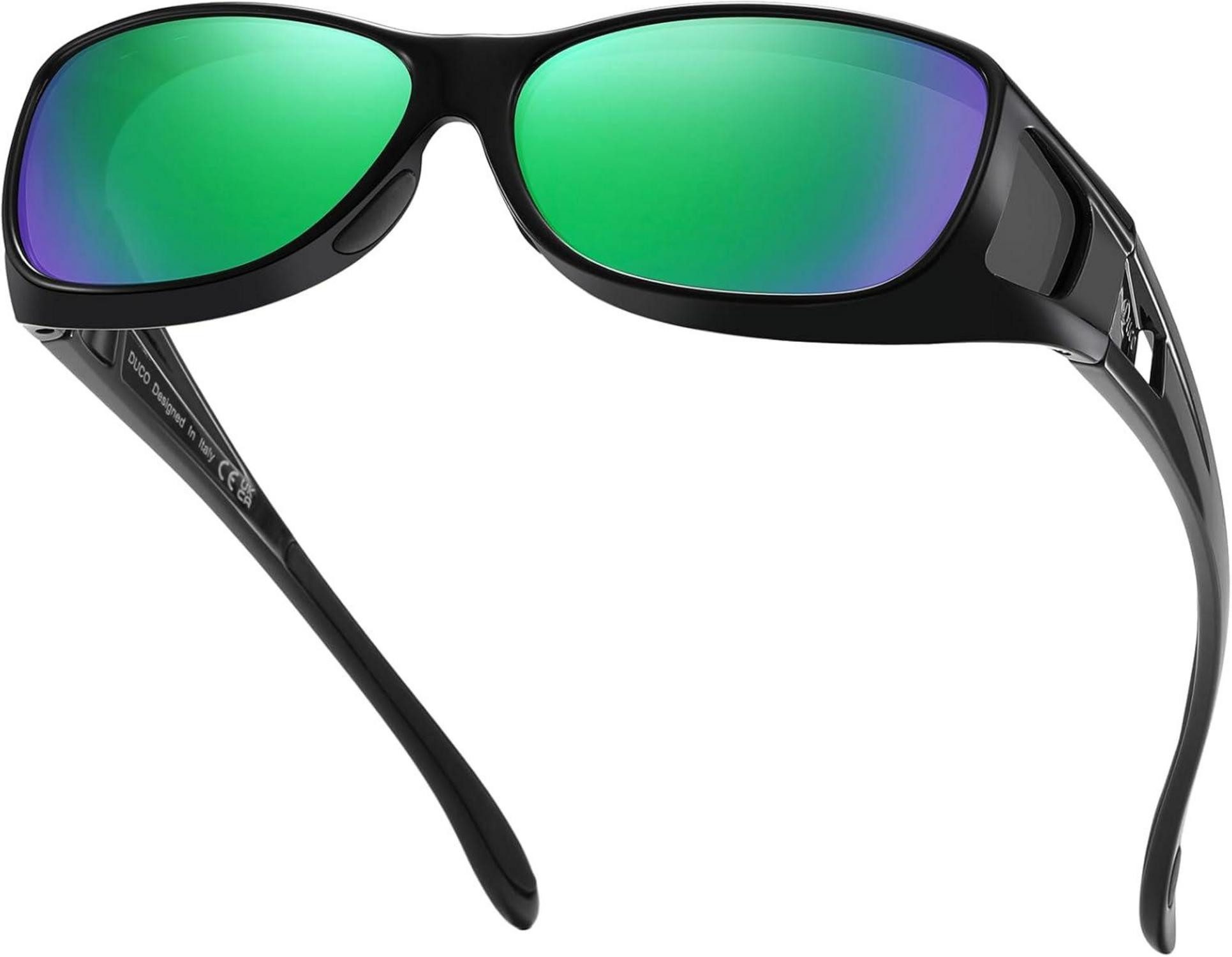 Sonnenbrille Polarisierte Sonnenbrille UV400 Schutz Schwarz Grün Linse M/L - Passt