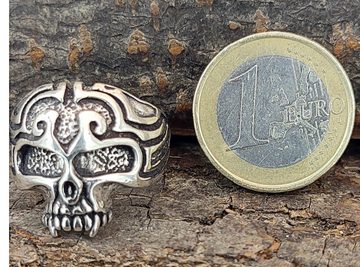 Kiss of Leather Silberring Ring Totenkopf, Gr. 54-74 (tk6) - Silber