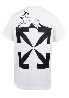 OFF-WHITE T-Shirt Off White Herren T-Shirt WORLD CATERPILLA S/S OVER WHITE BLACK