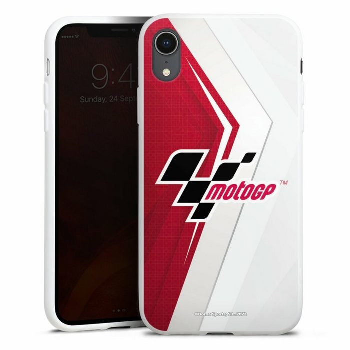 DeinDesign Handyhülle MotoGP Logo Motorsport Logo Grey and Red Apple iPhone Xr Silikon Hülle Bumper Case Handy Schutzhülle