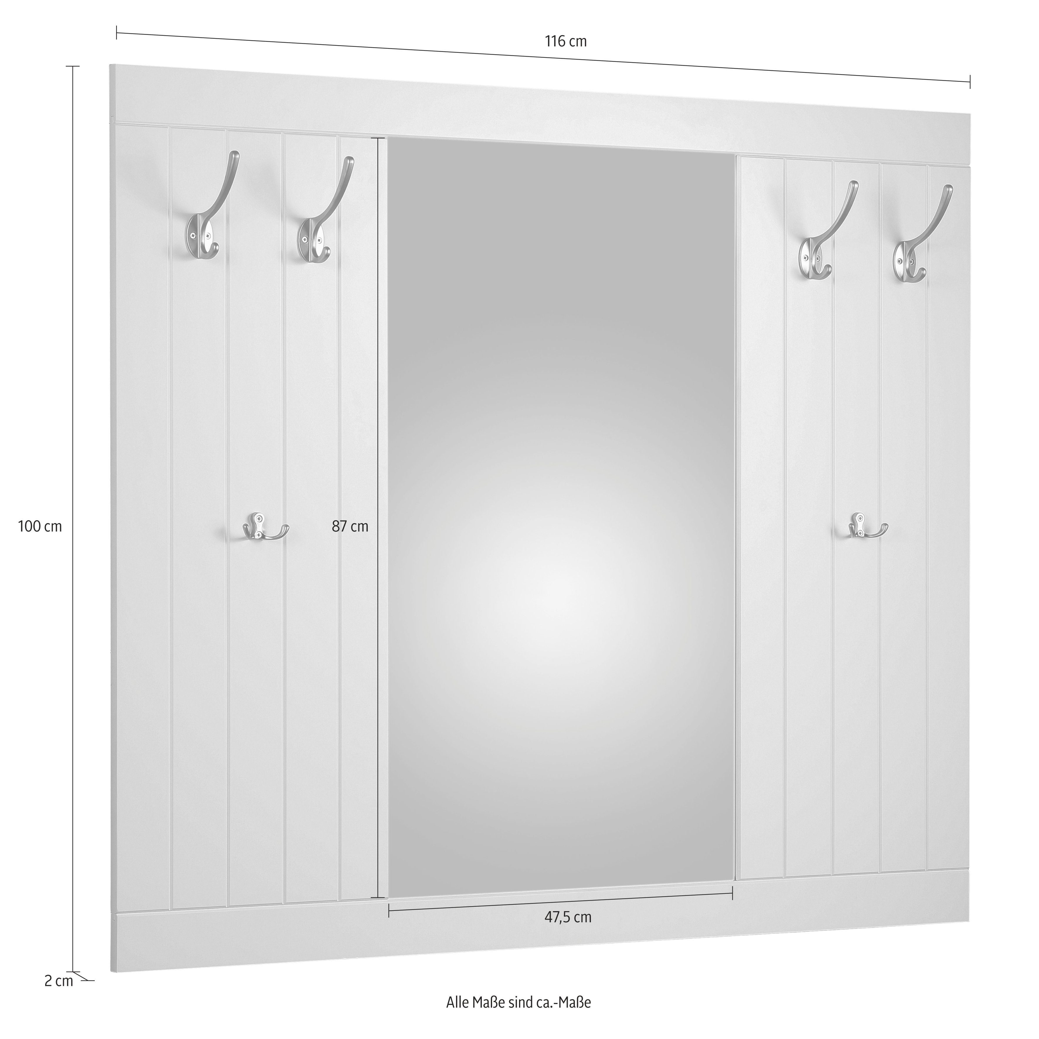 Home affaire Garderoben-Set bestehend Garderobenschrank Nekso, aus Schuhkommode, und weiß (3-St) (3-St), Paneel