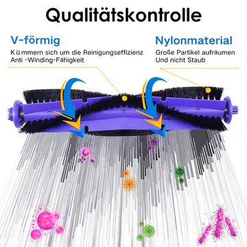 Narwal Saugroboter Zubehör-Set Zubehörpaket, Zubehör für Narwal Freo, (mit 1 Hauptbürste, 4 Seitenbürste, 6 Wischtücher, 2 HEPA Filter, 2 Tank-Filter und 2 Reiniger, 17-tlg)