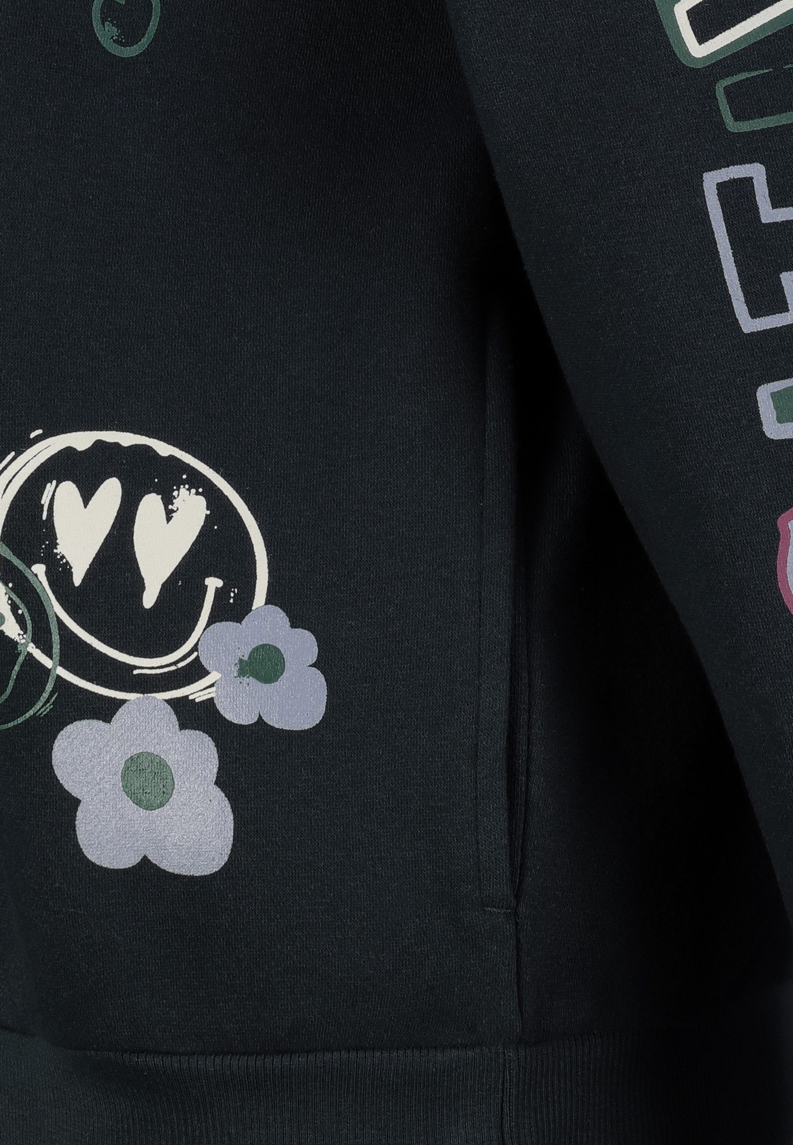 SUBLEVEL Hoodie Mit Kapuze und farbenfrohem Motivprint (1-tlg) Positive Vibe Hoodie