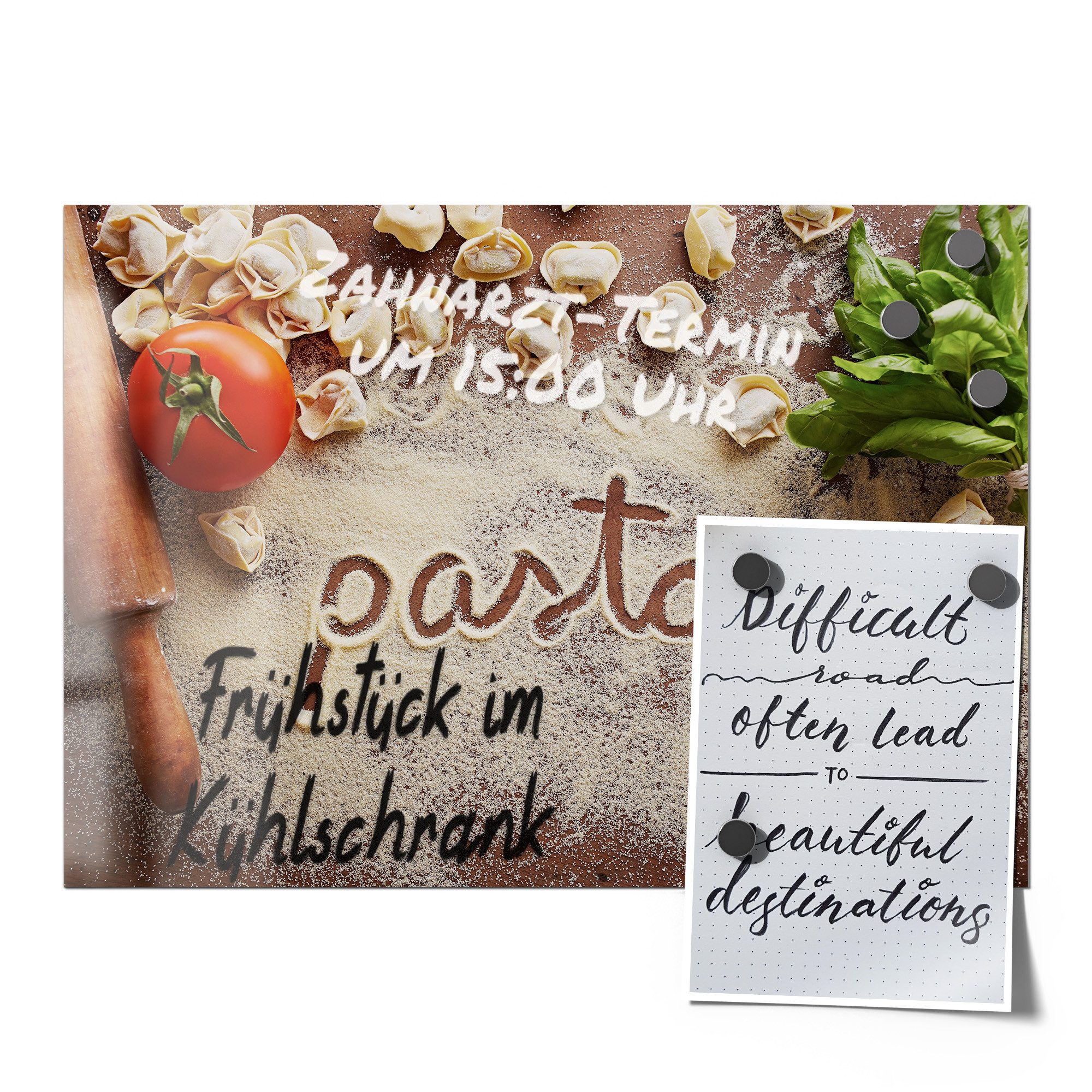 Thumbnail - DEQORI Magnetfolie 'Pasta Passion', beschreibbar universal Magnetmatte magnetisch Folie Planer Kalender