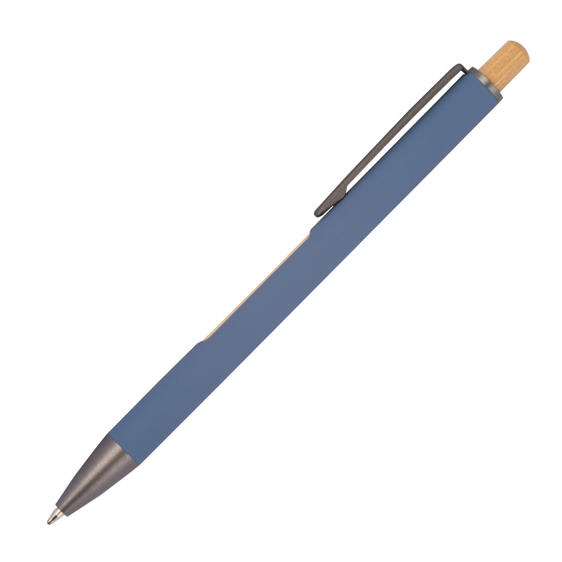 Kugelschreiber 5x Kugelschreiber aus Metall / mit wechselndem Bambusfenster / Farbe:
