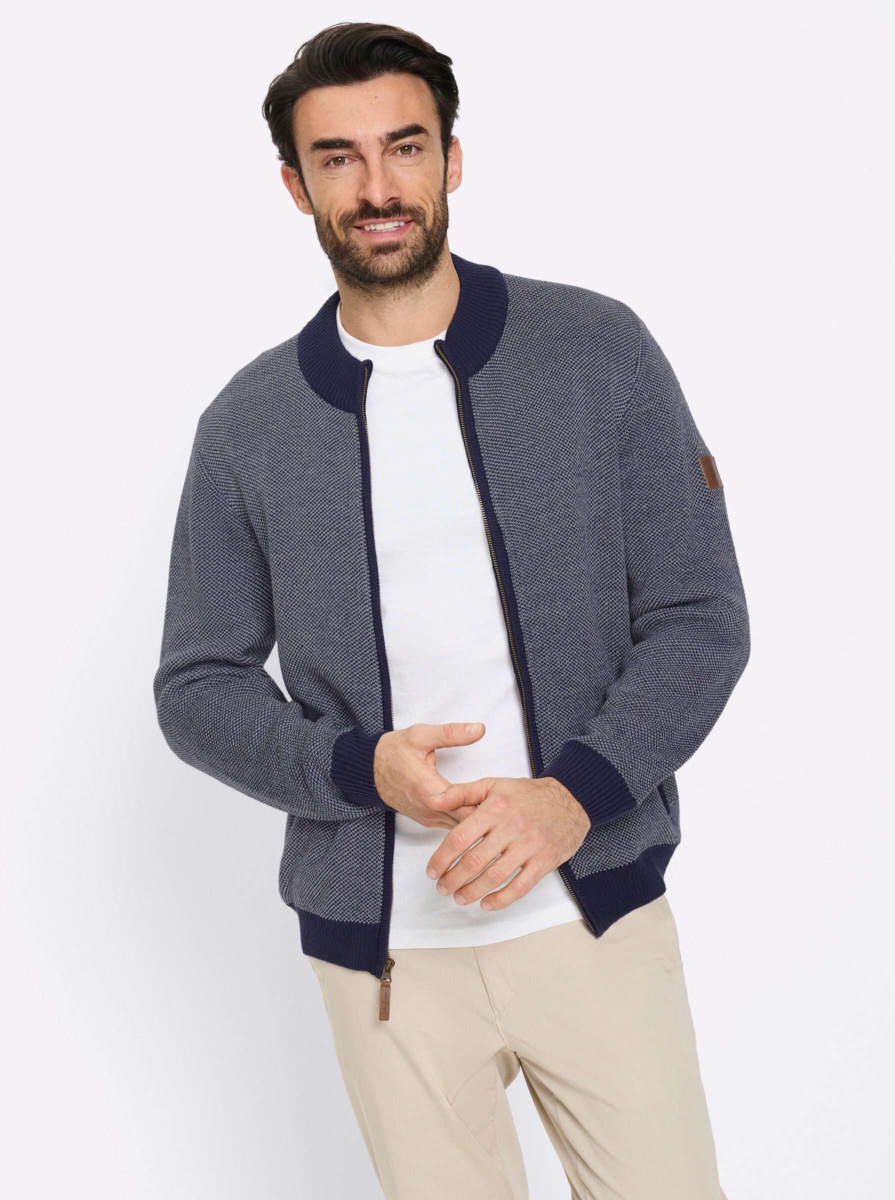 Witt Strickpullover Strickjacke Langarm Jacquard