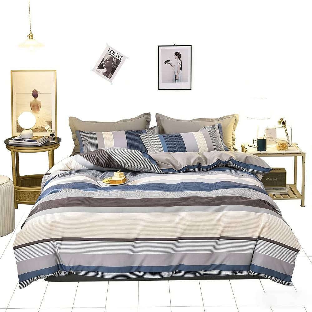 Blusmart Bettwäsche Geometrische Bett bezug Set mit Kissenbezügen, Weich & Atmungsaktiv, Pflegeleicht für Doppelbett