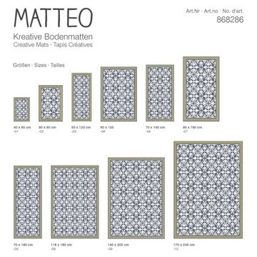 Vinylteppich Vinyl Teppich MATTEO Fliesen, Sitheim-Europe, rechteckig, Höhe: 2.2 mm