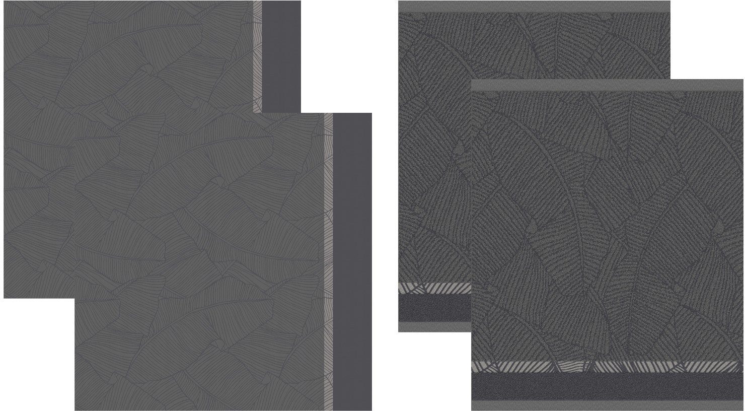 DDDDD Geschirrtuch Barrier, (Set, 4-tlg., anthrazit + 2x 2x Kombi-Set: bestehend Geschirrtuch) aus Küchentuch