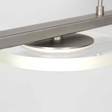 Steinhauer LIGHTING LED Pendelleuchte, Hängeleuchte Deckenlampe LED Pendellampe Dimmer L 120 cm Silber