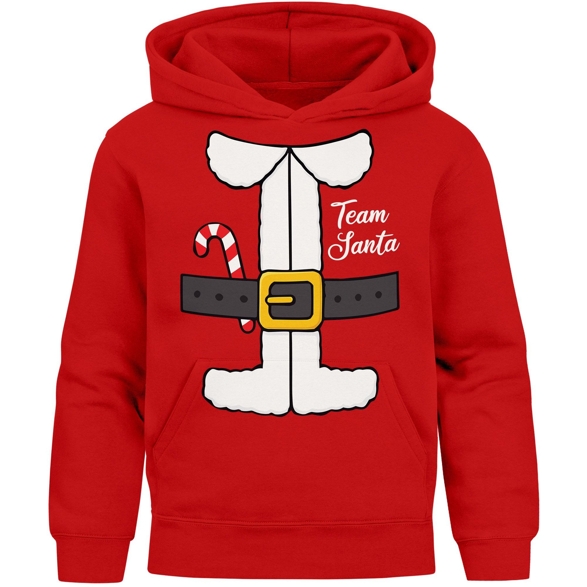 Hoodie Kinder Hoodie Weihnachtspullover Team Santa Claus Weihnachtsmann