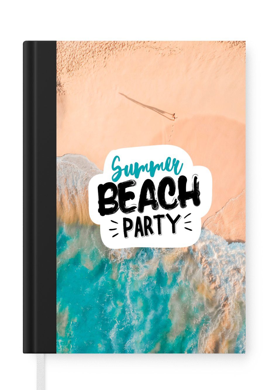 MuchoWow Notizbuch Strand - Party - Zitate - Sommer, Notebook, Notizblock a5, Tagebuch, Journal Liniert