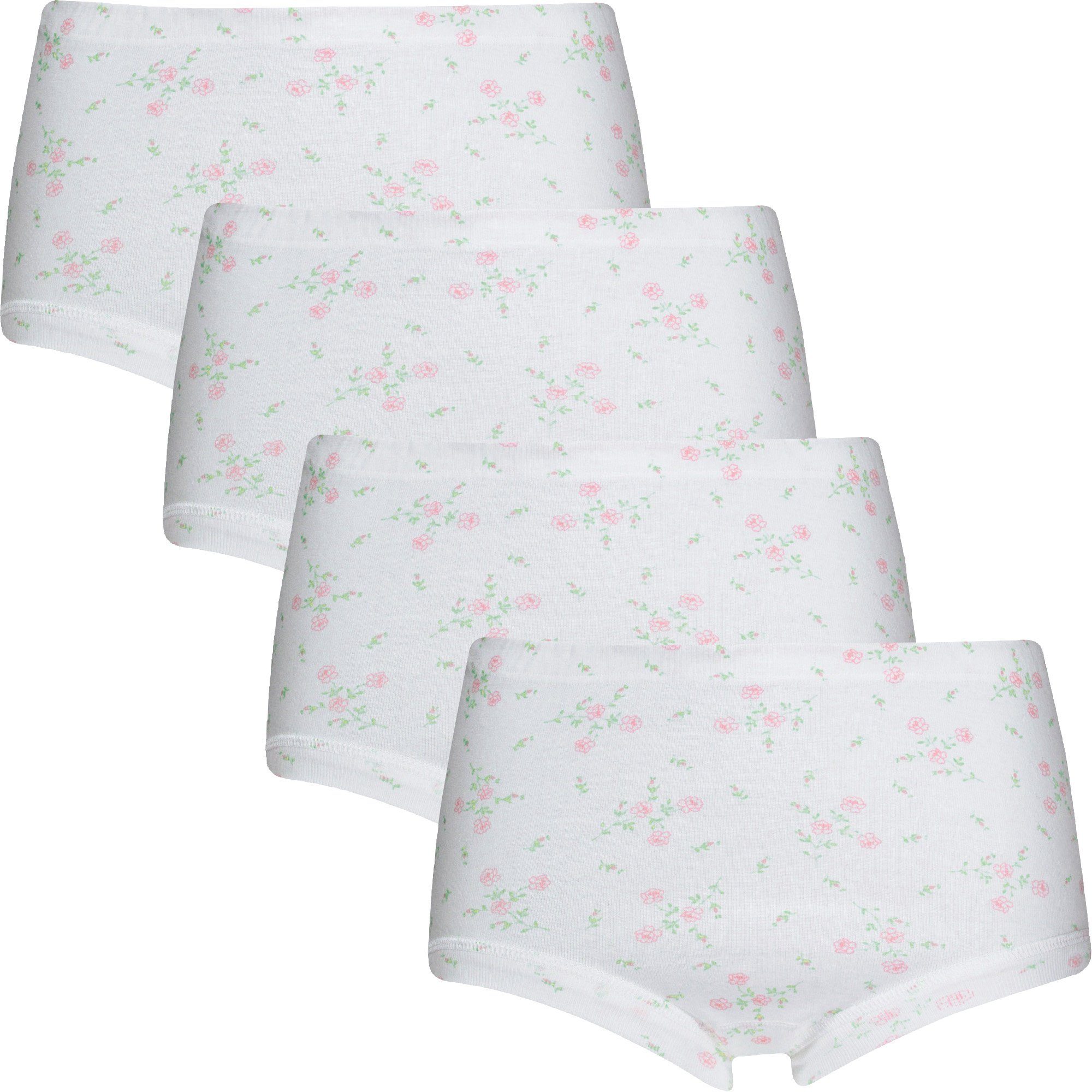 conta Slip Damen-Taillenslip 4er-Pack Feinripp Blumen