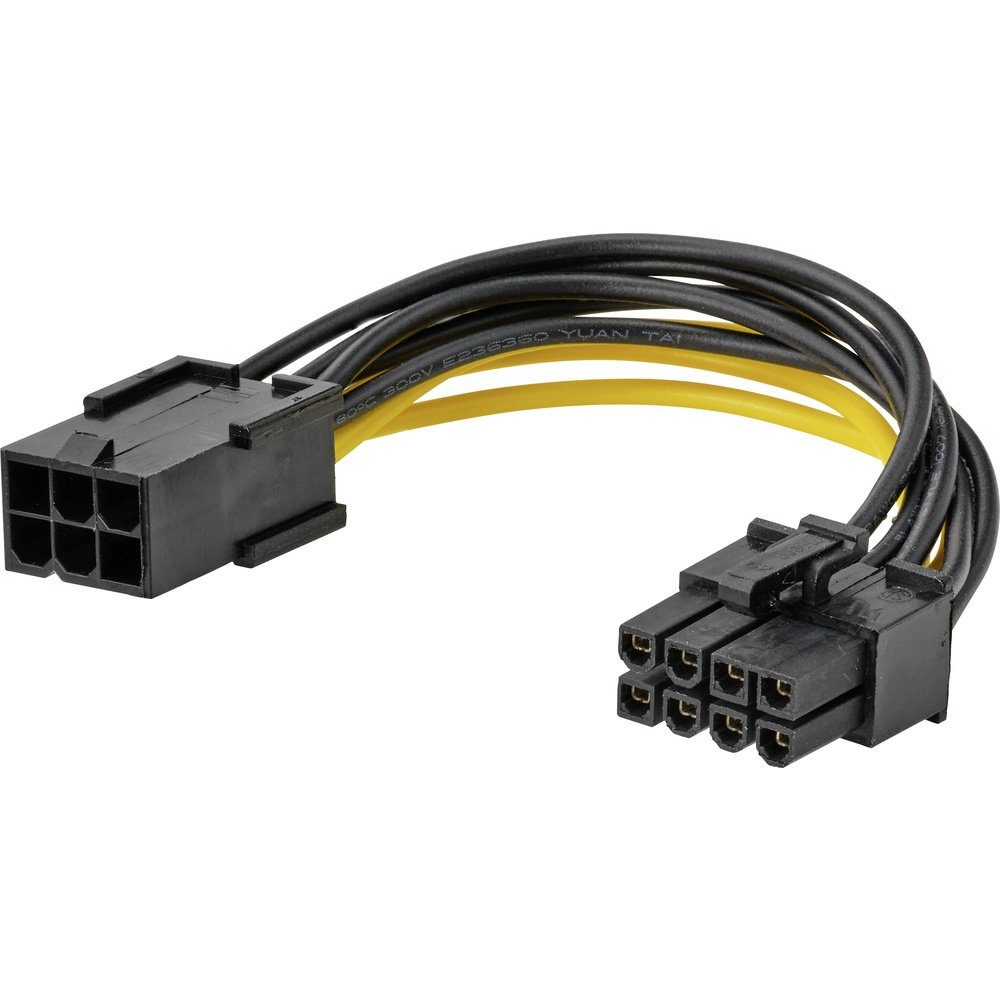 Akasa Akasa Strom Anschlusskabel [1x PCIe-Stecker 6pol. - 1x PCIe-Stecker 8p Stromkabel, (10.00 cm)