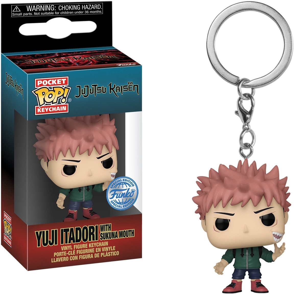 Funko Schlüsselanhänger Jujutsu Kaisen Yuji Itadori With Sakuna Mouth SE