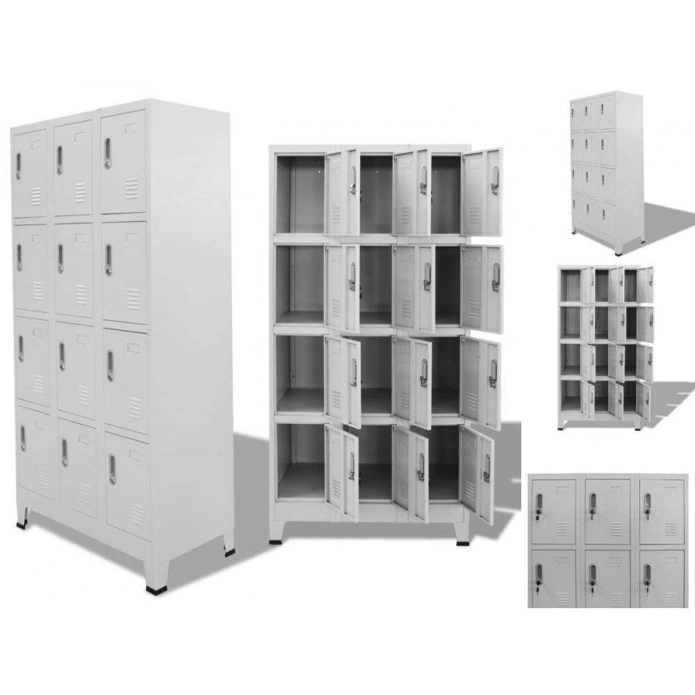 mit 180 Fächern x 45 Kleiderschrank x 12 cm 90 Spind vidaXL