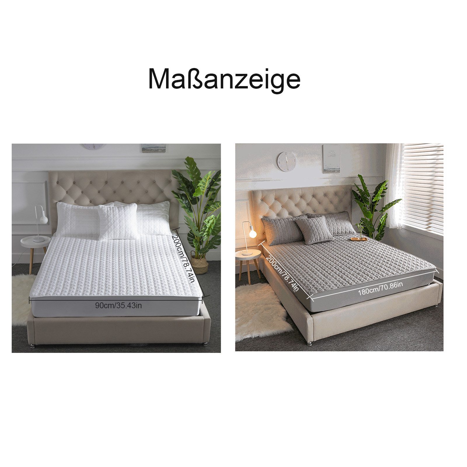 REDOM Spannbettlaken Matratzenschoner atmungsaktive Baumwollauflage Matratz günstig online kaufen
