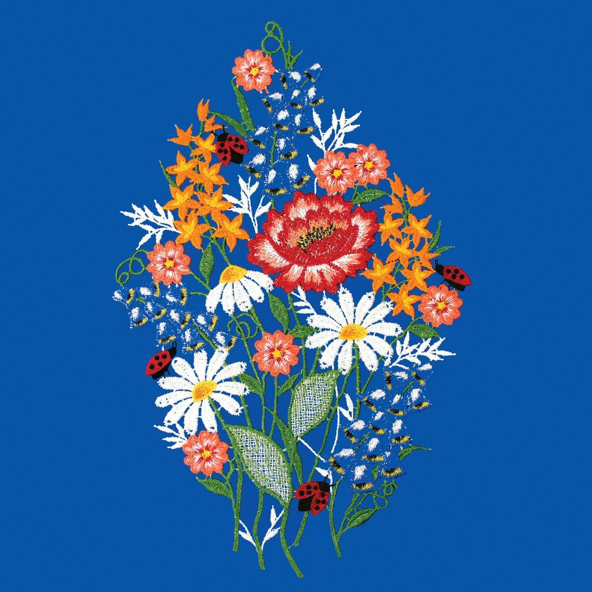 W. Reuter & Sohn - Plauener Spitze® Fensterbild Fensterbild "Sommerstrauß" farbig