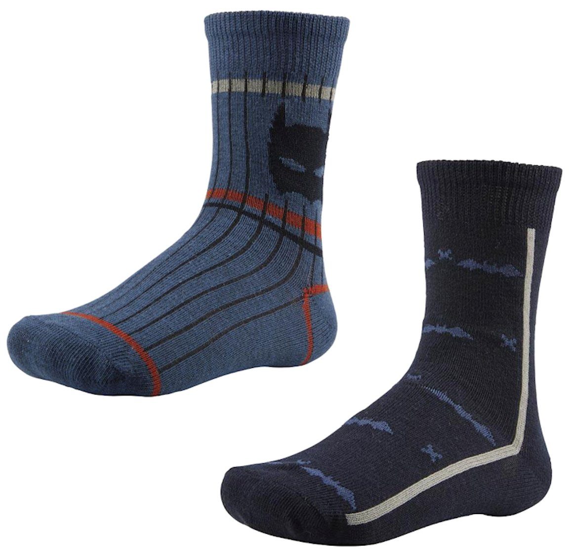 YSABEL MORA Socken Ysabel Mora 4er Pack Jungen Socken Strümpfe blau grau Fledermaus (4-Paar)