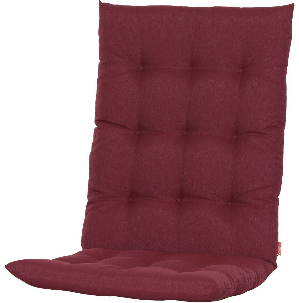 Siena Garden Sesselauflage ATRIA, 110 100% cm, verschiedenen in Farben Uni, rot Polyester, recyceltem Dessin
