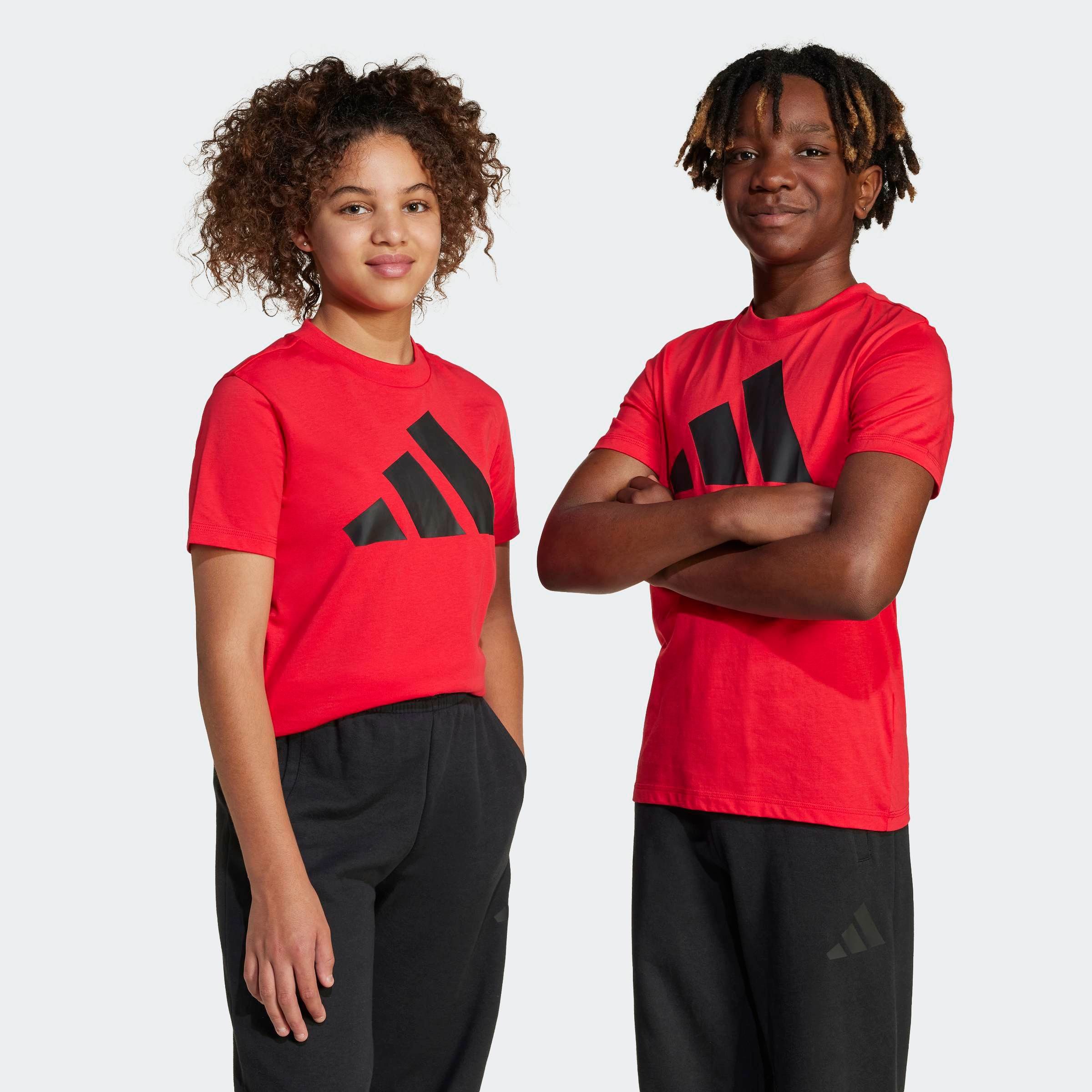 adidas Sportswear T-Shirt J BL TEE 160 für Kinder und Teens, mit Rundhalsausschnitt, aus 100 % Baumwolle