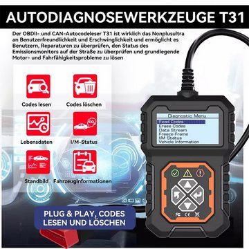 Gontence OBD2-Diagnosegerät T31 Fahrzeug-Codeleser Handgerät zur schnellen Fehlerdiagnose, 1-tlg.