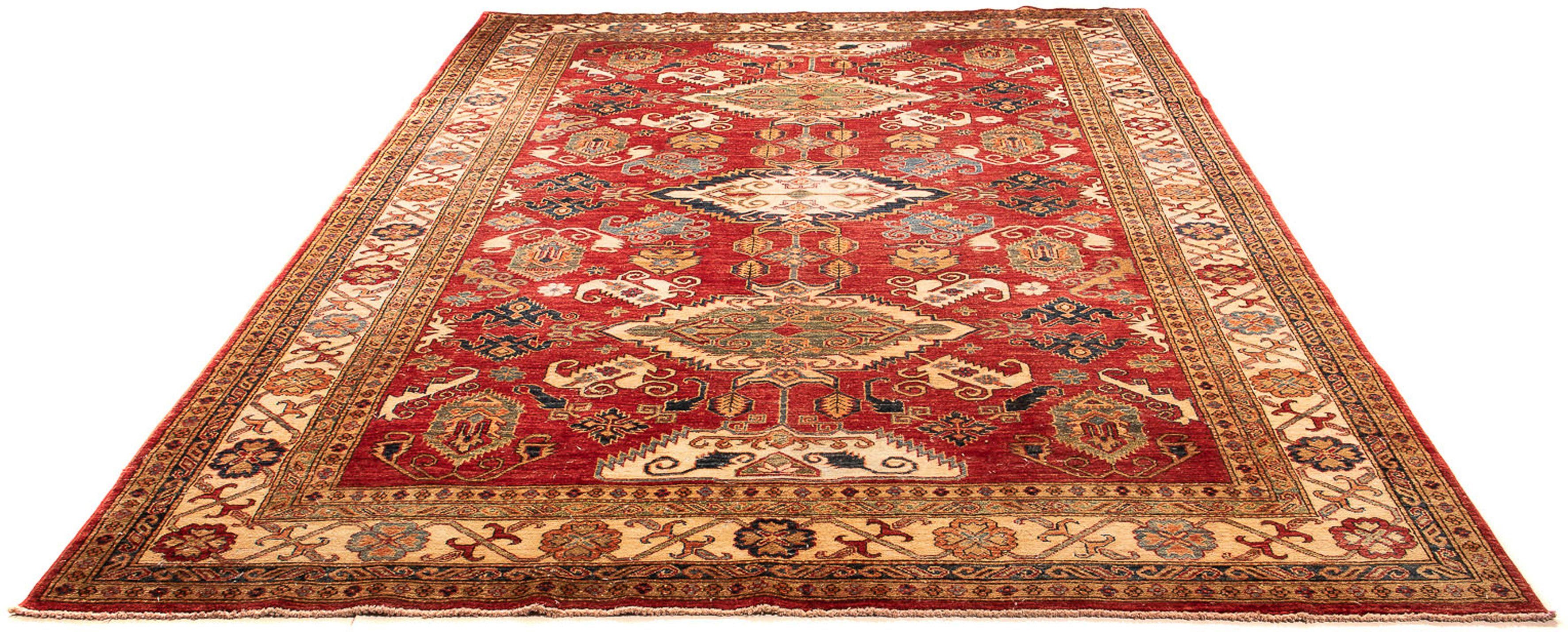 Orientteppich Ziegler - Kazak - 238 x 197 cm - rot, morgenland, rechteckig, Höhe: 6 mm, Wohnzimmer, Handgeknüpft, Einzelstück mit Zertifikat