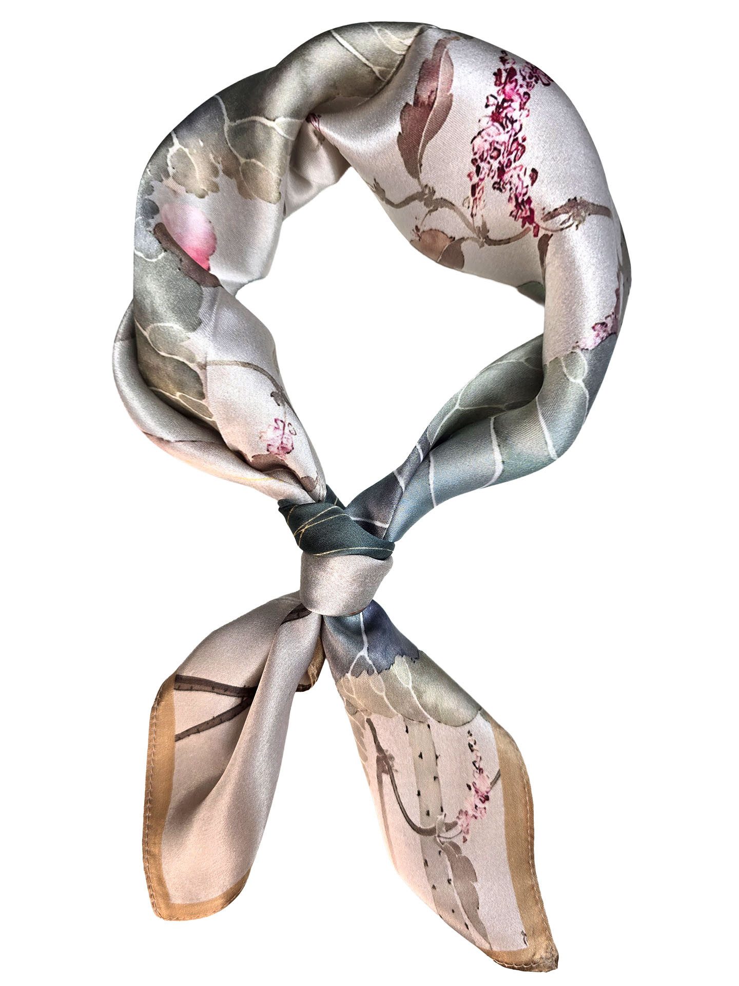 Moschen-Bayern Halstuch Halstuch Damen Nickituch Seidentuch Seidenhalstuch Beige Bunt